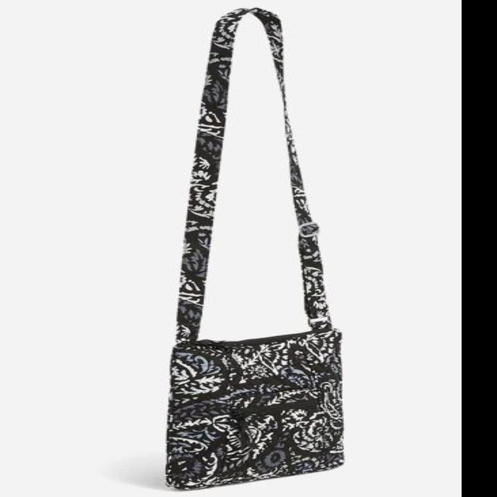 Vera Bradley Hipster Handbag Mailbag Crossbody Bag in Paisley Noir NWT